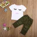 Piger T-shirt og bukser L1416 2