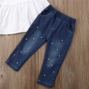 Piger T-shirt og jeans L1345 4