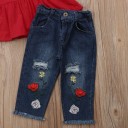 Piger T-shirt og jeans L1442 5