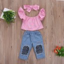 Piger T-shirt og jeans L1452 3