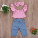 Piger T-shirt og jeans L1452 4