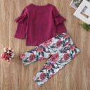 Piger T-shirt og leggings L1504 3