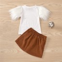 Piger T-shirt og nederdel L1223 2