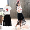Piger T-shirt og nederdel L1335 4