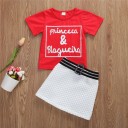 Piger T-shirt og nederdel L1539 2