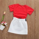 Piger T-shirt og nederdel L1539 3