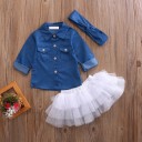Piger T-shirt og nederdel N599 2