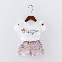Piger T-shirt og shorts L1085 4