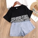 Piger T-shirt og shorts L1155 6