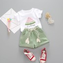 Piger T-shirt og shorts L1253 2