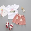 Piger T-shirt og shorts L1253 3