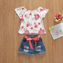 Piger T-shirt og shorts L1280 6