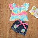 Piger T-shirt og shorts L1280 7