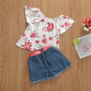 Piger T-shirt og shorts L1280 3