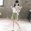 Piger T-shirt og shorts L1336 5