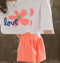 Piger T-shirt og shorts L1336 3