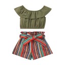 Piger T-shirt og shorts L1383 1