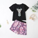 Piger T-shirt og shorts L1384 2