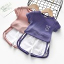 Piger T-shirt og shorts L1493 2