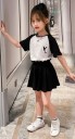 Piger T-shirt og shorts L1543 1