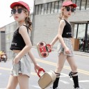 Piger T-shirt, tanktop og shorts L1330 3