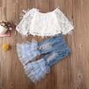 Pigerbluse og bukser L1521 1