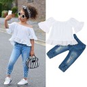 Pigerbluse og jeans L1245 1