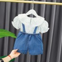 Pigerbluse og shorts L1457 2