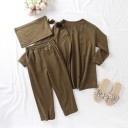Pigercardigan, top og bukser L1491 4
