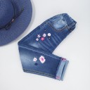 Pigerjeans med blomsterprint 1