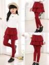 Pigerleggings med nederdel J2894 15
