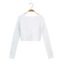 Pigernes dansebluse med lange ærmer, opvarmningskort sweater i ribstrik, balletbolero til opvarmning og træning 4