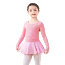 Pigernes dansebluse med lange ærmer, opvarmningskort sweater i ribstrik, balletbolero til opvarmning og træning 15