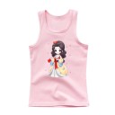 Pigernes sommer tanktop uden ærmer 100% bomuld Ensfarvet t-shirt med tegnet prinsesse Sødt mode top til børn Behagelige forskellige farver 5
