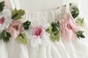 Pigersæt - Blomstret tanktop og shorts - Hvid 5