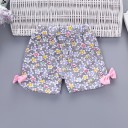 Pigersæt - T-shirt med slikkepinde og shorts med blomster J2493 5