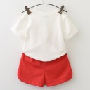 Pigersæt - vandmelon t-shirt og shorts 2