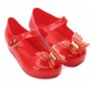 Pigersandaler med sommerfuglemotiv i gummi 4