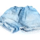 Pigershorts med blonder i denim 1