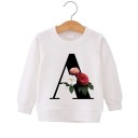 Pigesweatshirt med bogstav 2