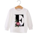 Pigesweatshirt med bogstav 6
