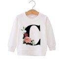 Pigesweatshirt med bogstav 4