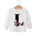 Pigesweatshirt med bogstav 13