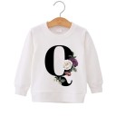 Pigesweatshirt med bogstav 18