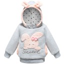 Pigesweatshirt med kanin 6