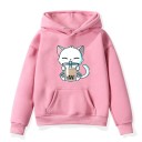 Pigesweatshirt med kat A