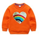 Pigesweatshirt med pailletter L558 27