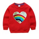 Pigesweatshirt med pailletter L558 33