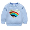Pigesweatshirt med pailletter L558 23