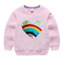 Pigesweatshirt med pailletter L558 30